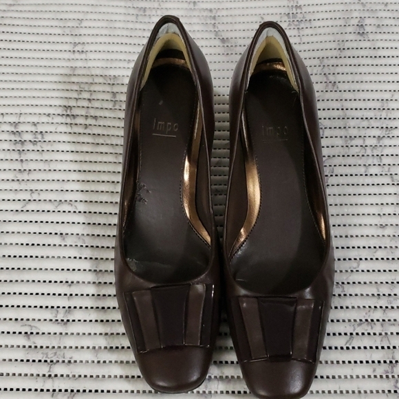Vintage Styled Impo Brown Leather Shoes Size 8.5 - Picture 1 of 4